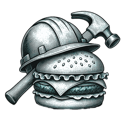 Hand-drawn burger